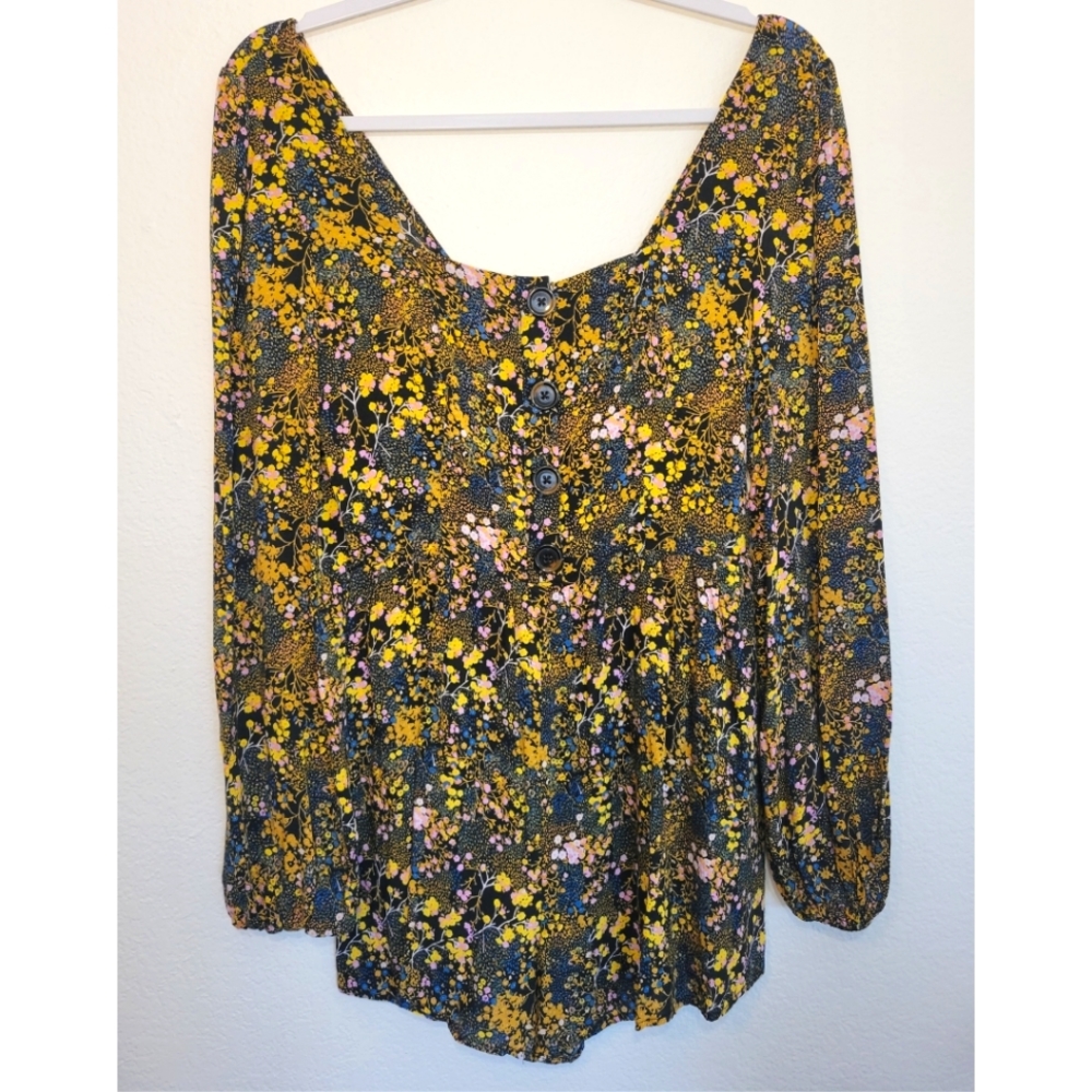Urban Outfitters Floral Square Neck Romper